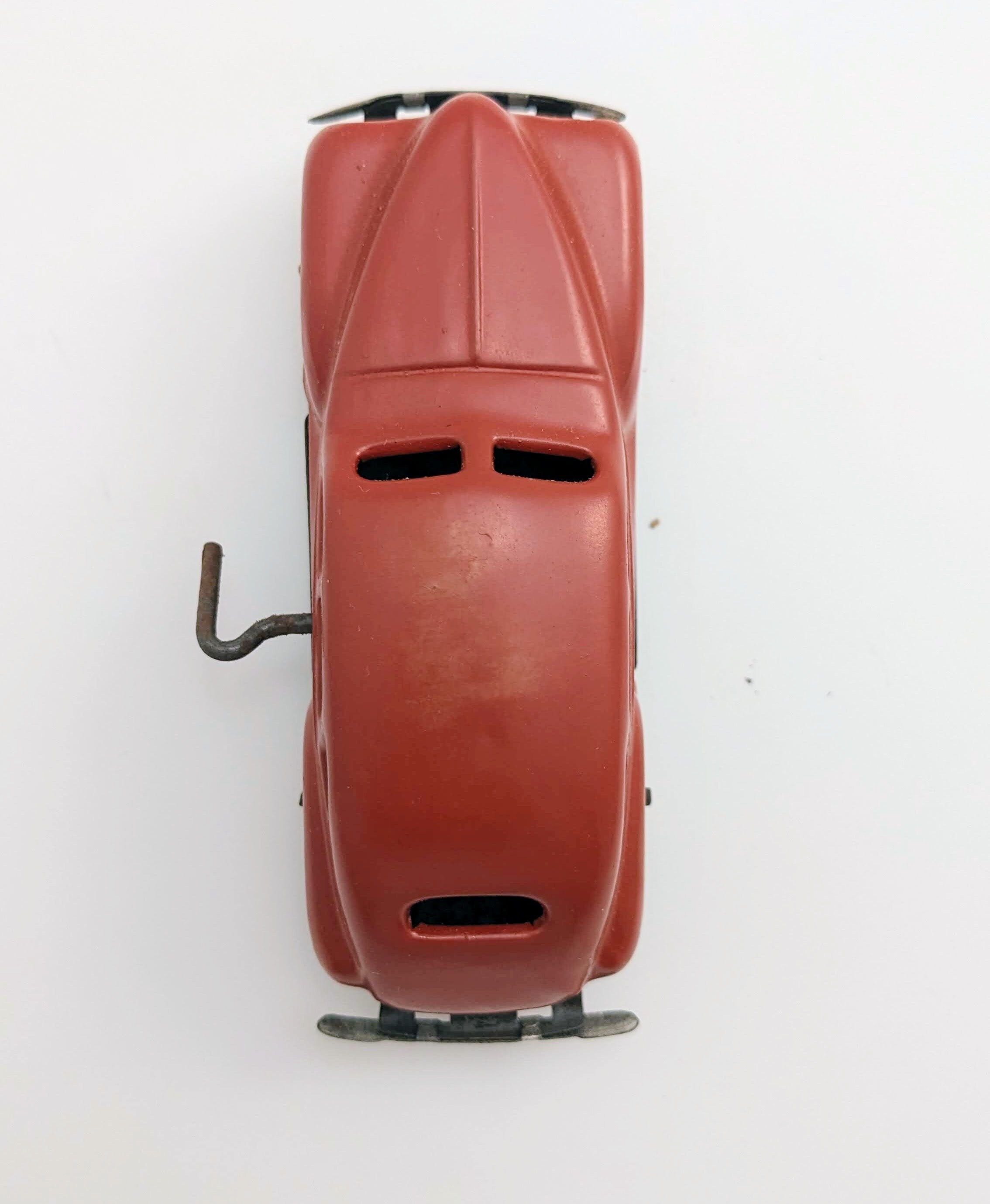 Vintage Lucky Oar Occupied Japan Wind up Metal Toy Car With