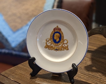 Vintage 1937 Edward VIII Gedenkplatte, königliches Souvenir