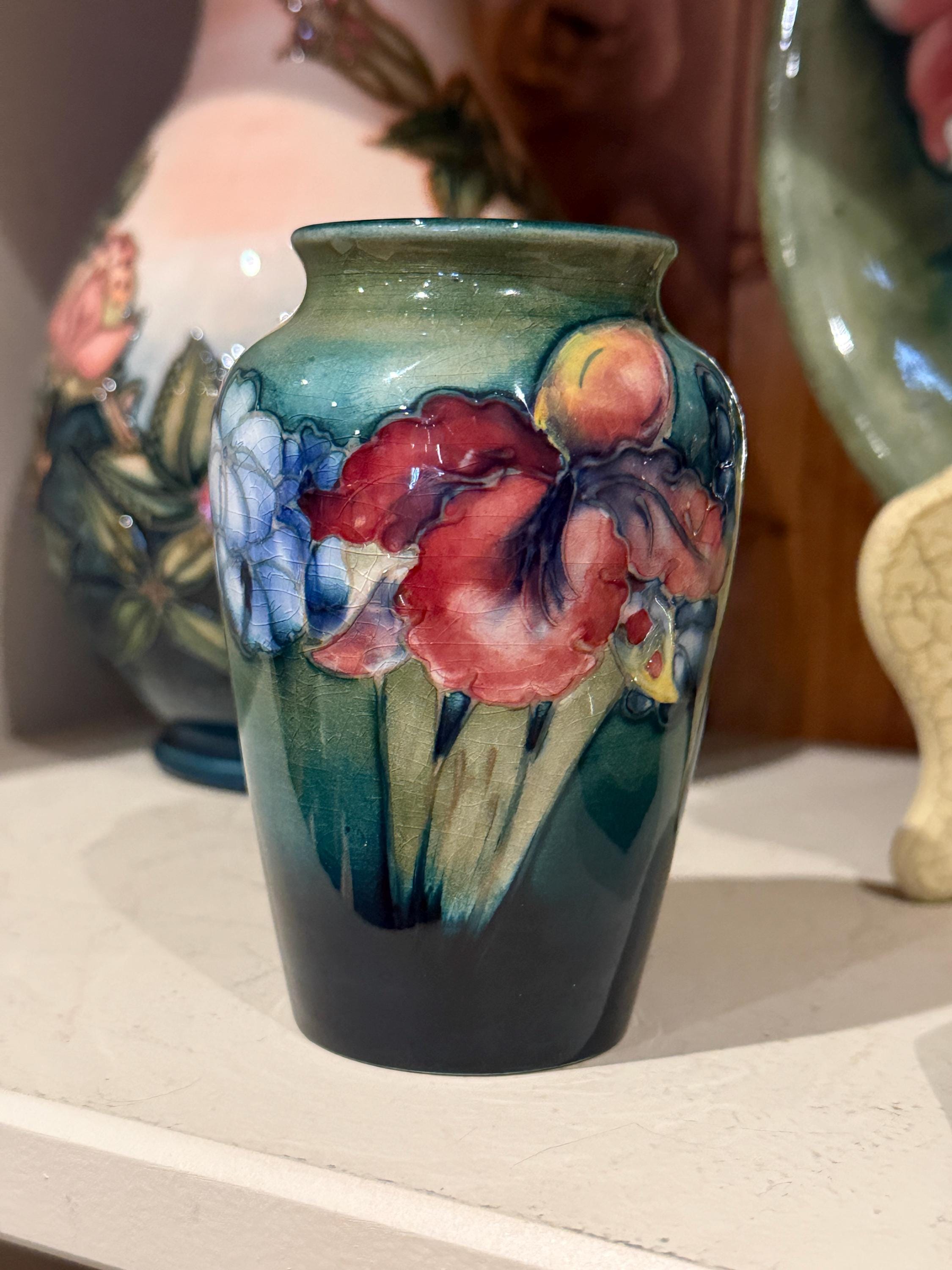 Vintage Walter Moorcroft Flambé Orchid Tapering Shaped Vase - Etsy