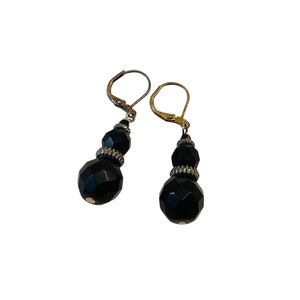 Vintage Black Dangle Earrings