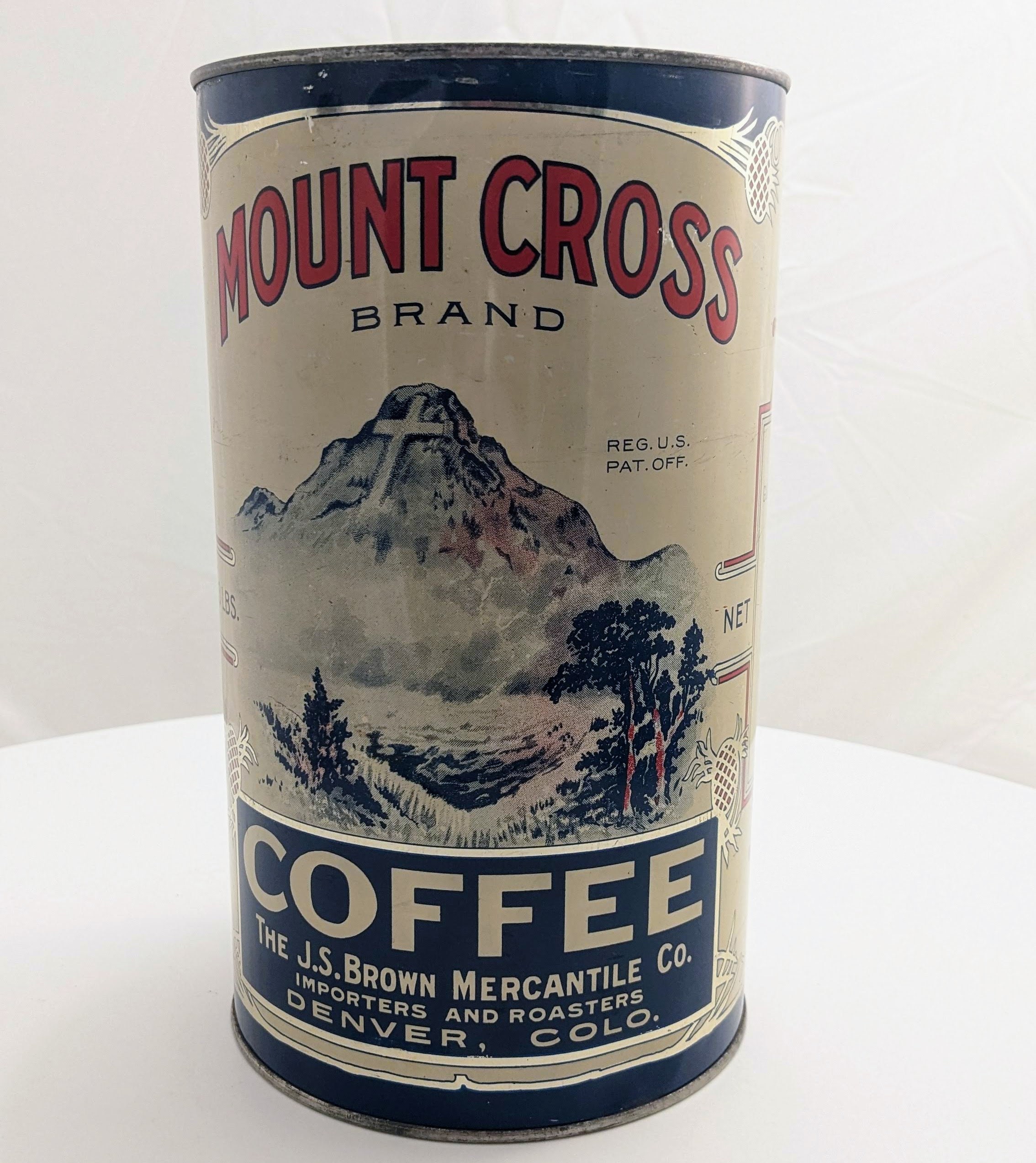 Vintage Mount Cross Coffee Tin: 1931 Advertising Collectible - Etsy