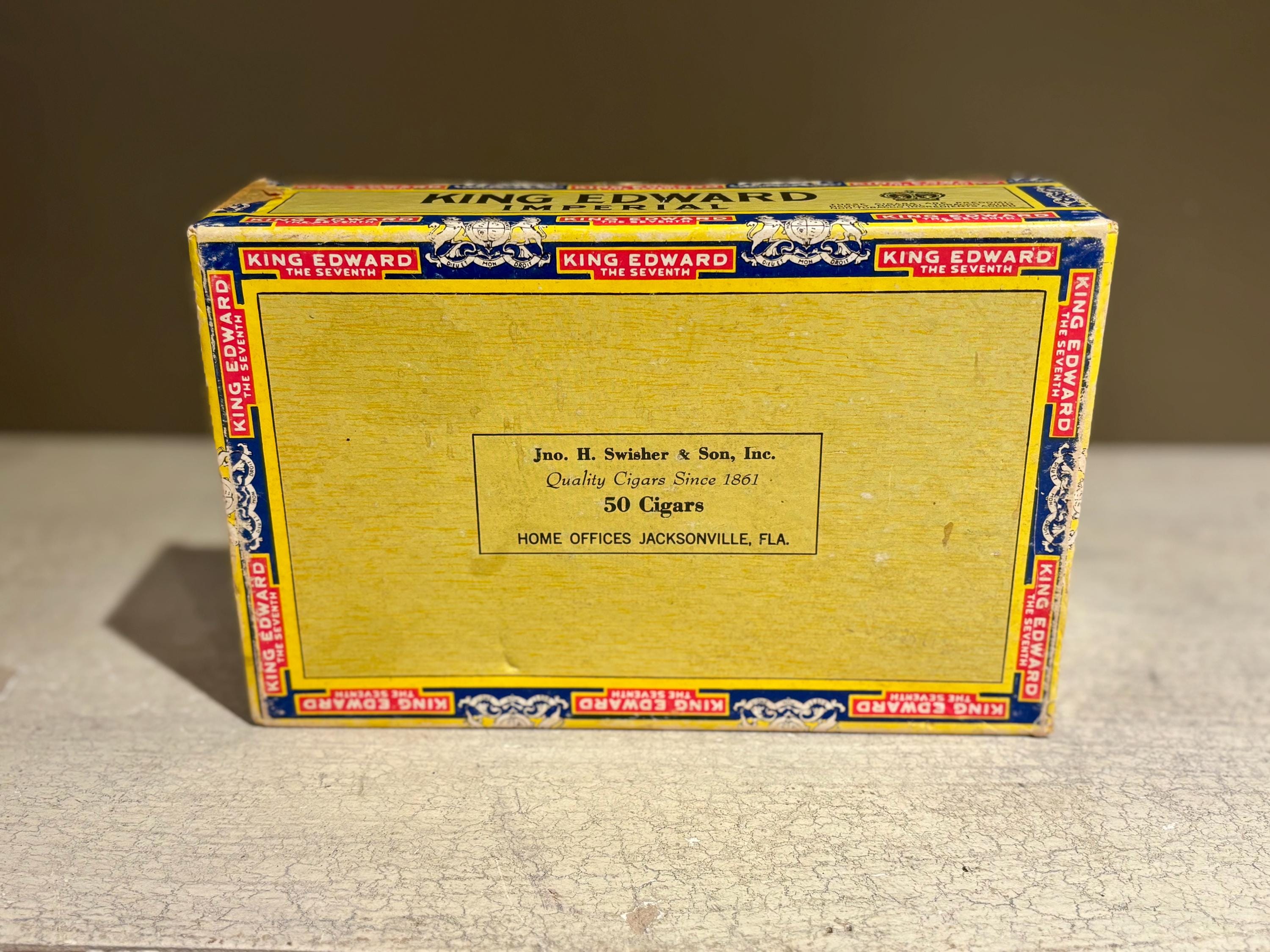 king edward tobacco box Vintage King Edward Imperial Cigar Box