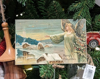 Antike 1906 geprägte Weihnachtspostkarte eines Engels