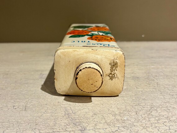 Vintage 1950s Rose Talc Powder Tin - Etsy