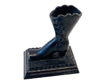 Vintage Cast Iron Boot Match Holder