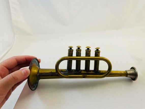 Aanbod Ringlet Seminarie Vintage Messing Speelgoed Trompet ca. 1930 - Etsy Nederland