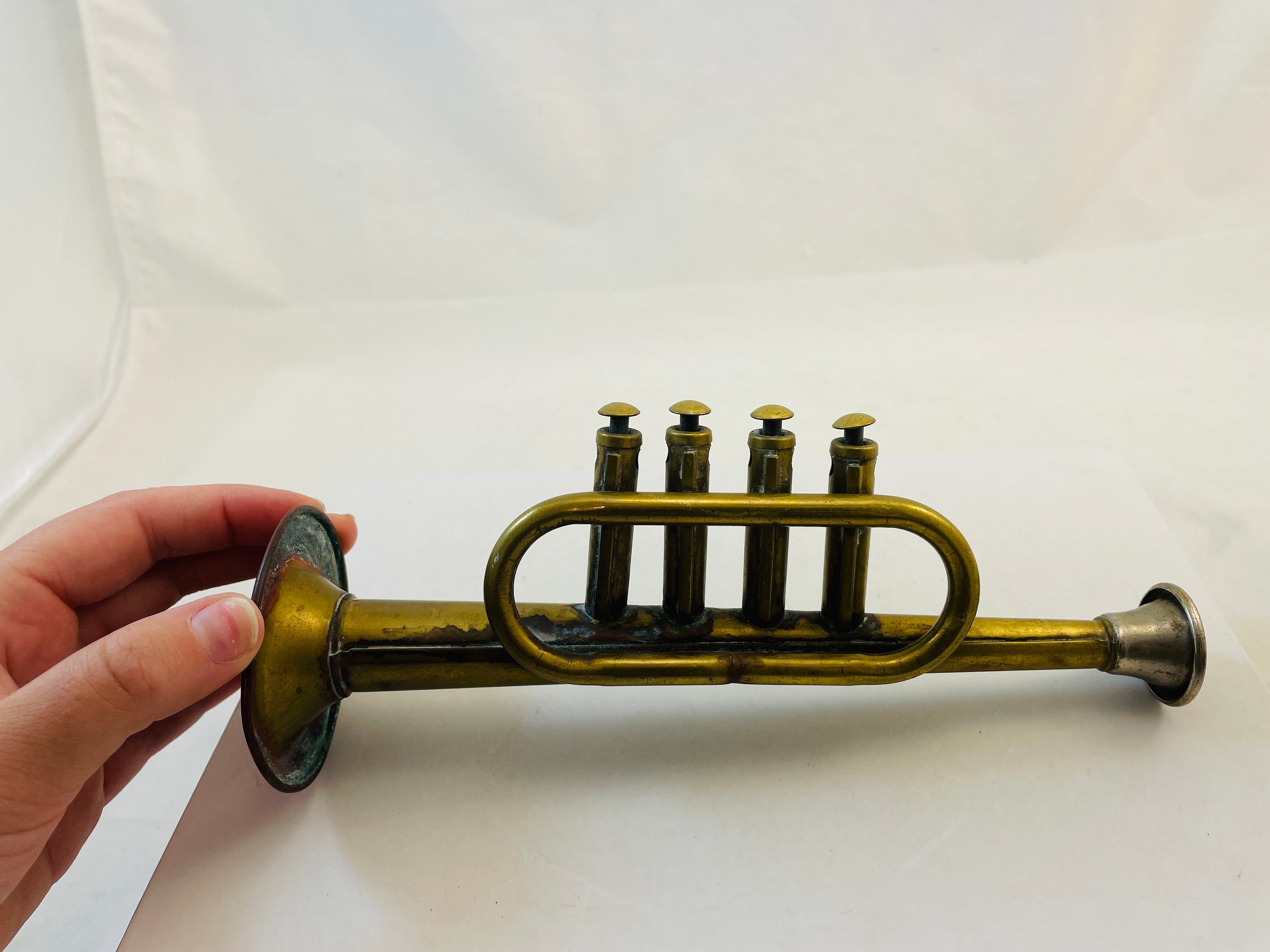 Wonen Geurig West Vintage Messing Speelgoed Trompet ca. 1930 - Etsy Nederland