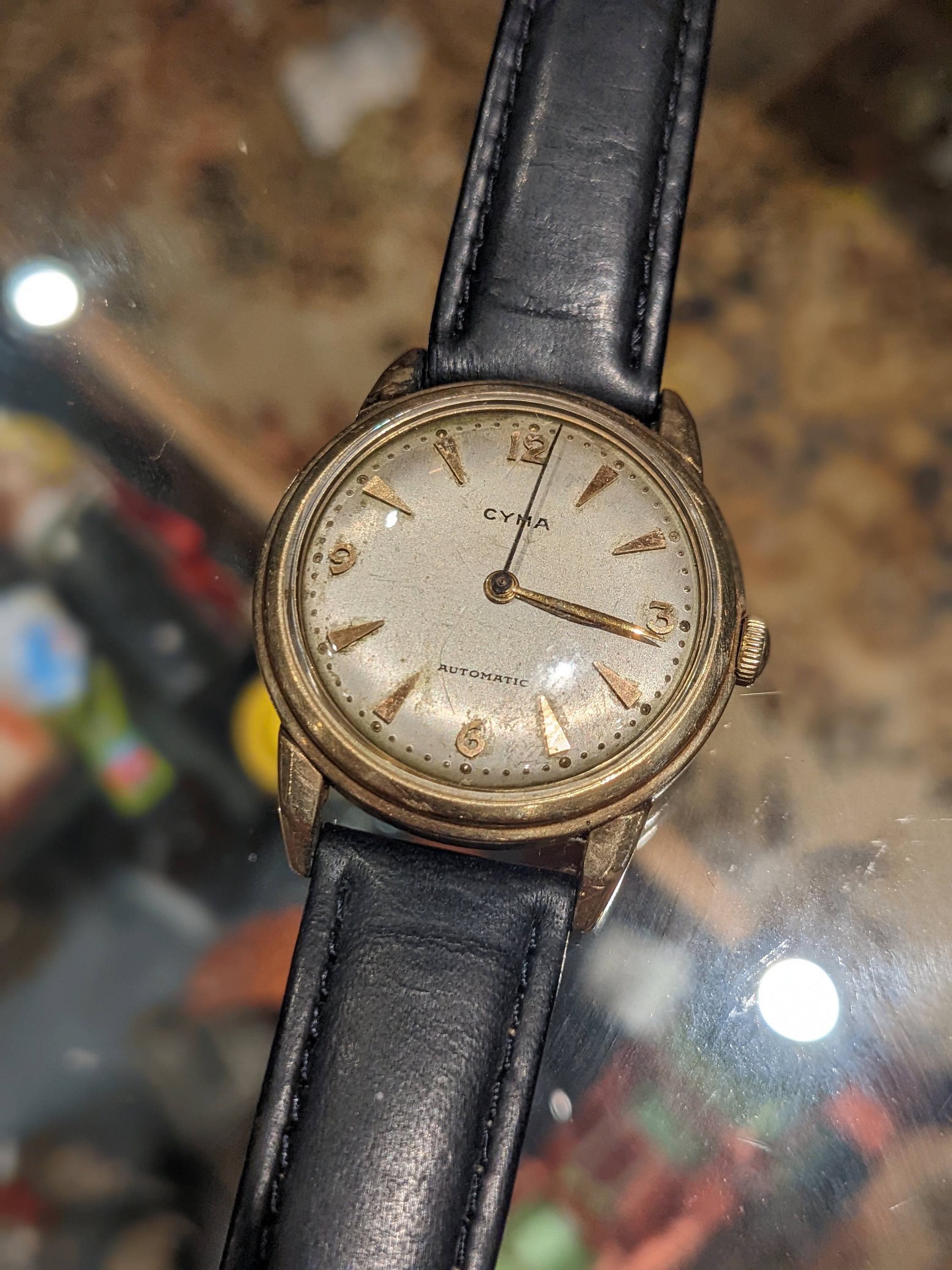 Vintage CYMA Bumper Automatic Wrist Watch *WORKING* - Etsy