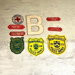 Vintage Badge Collection from Bowmanville Ontario 1955-56