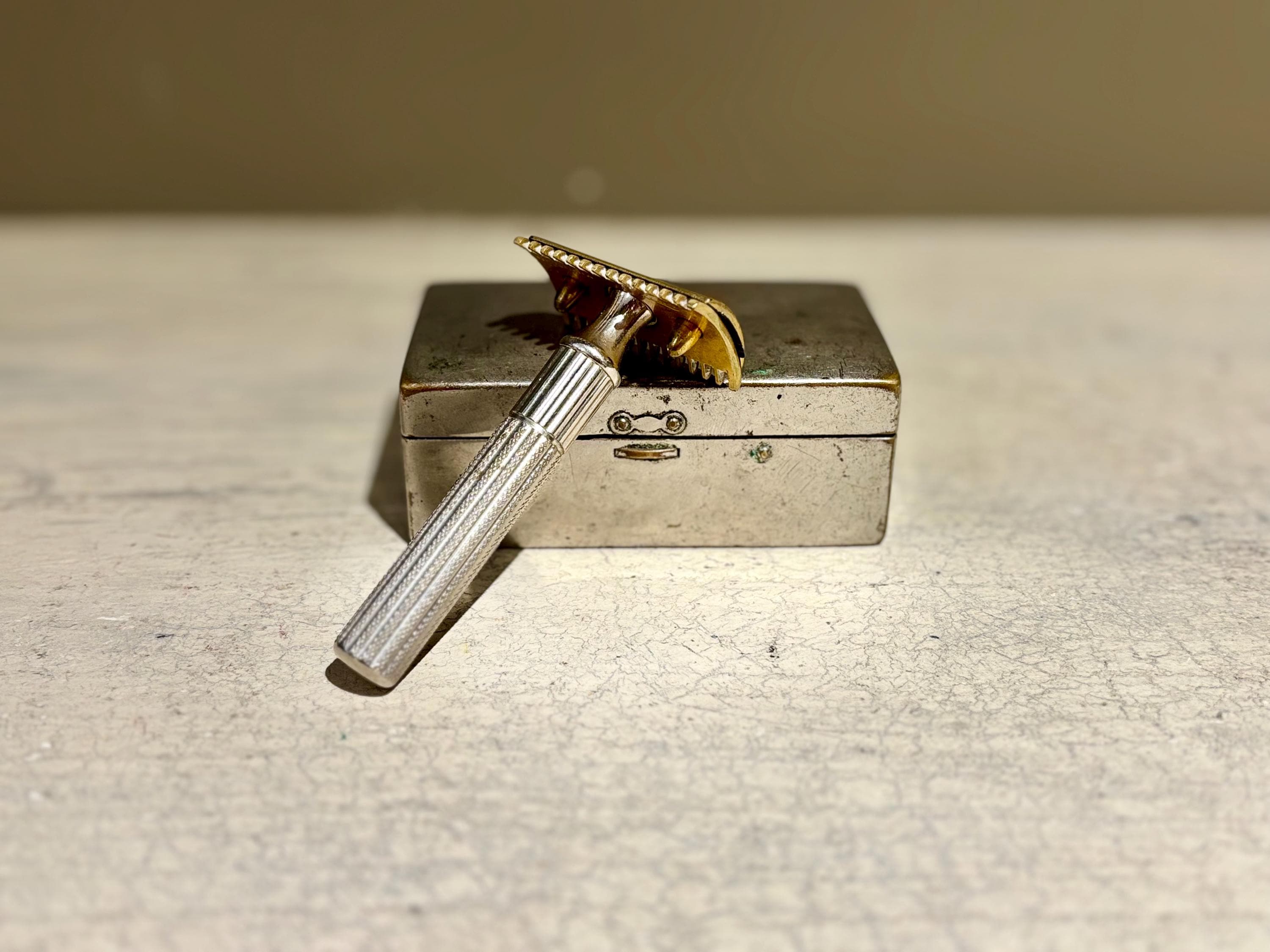 Antique Brass Gillette Razor in a Box - Etsy
