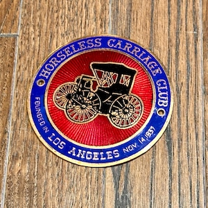 Vintage Horseless Carriage Club of Los Angeles Emblem Badge