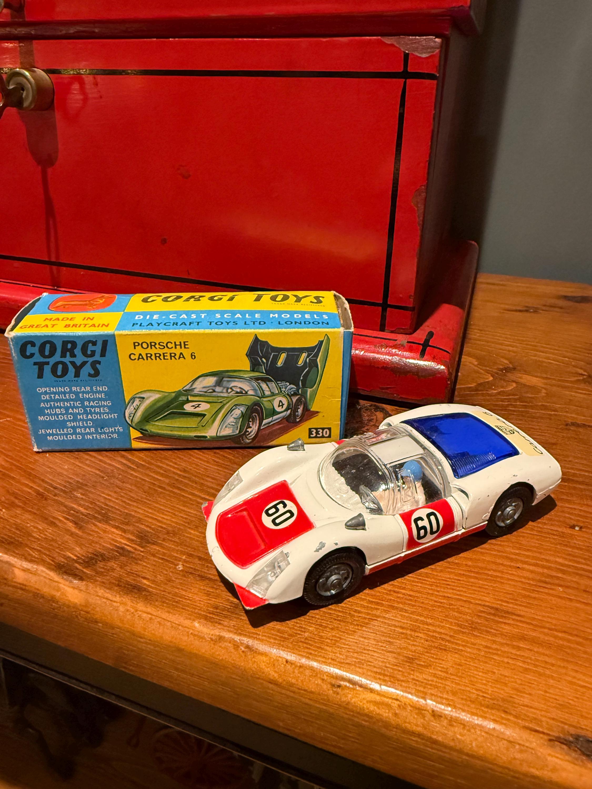 【レア】Corgi Toys 380 箱付 White Sports Car Vintage Corgi Toys Porsche Carrera 6 #330 With Original Box - Etsy