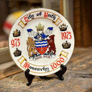 City of Bath 1000 Years of Monarchy 973-1973 Souvenir Plate