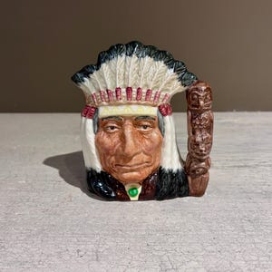 Vintage Royal Doulton Toby Jug &quot;North American Indian&quot; D6614