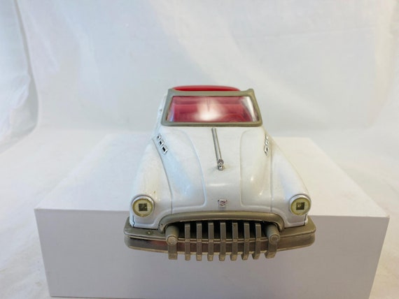 Vintage Leadworks Tin Friction Toy Car- 1950 Buick (white