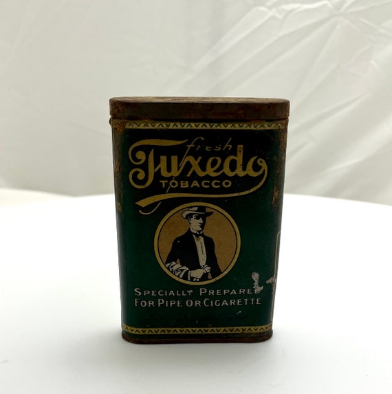 fresh tuxedo tobacco tin Vintage Tuxedo Pocket Tobacco Tin