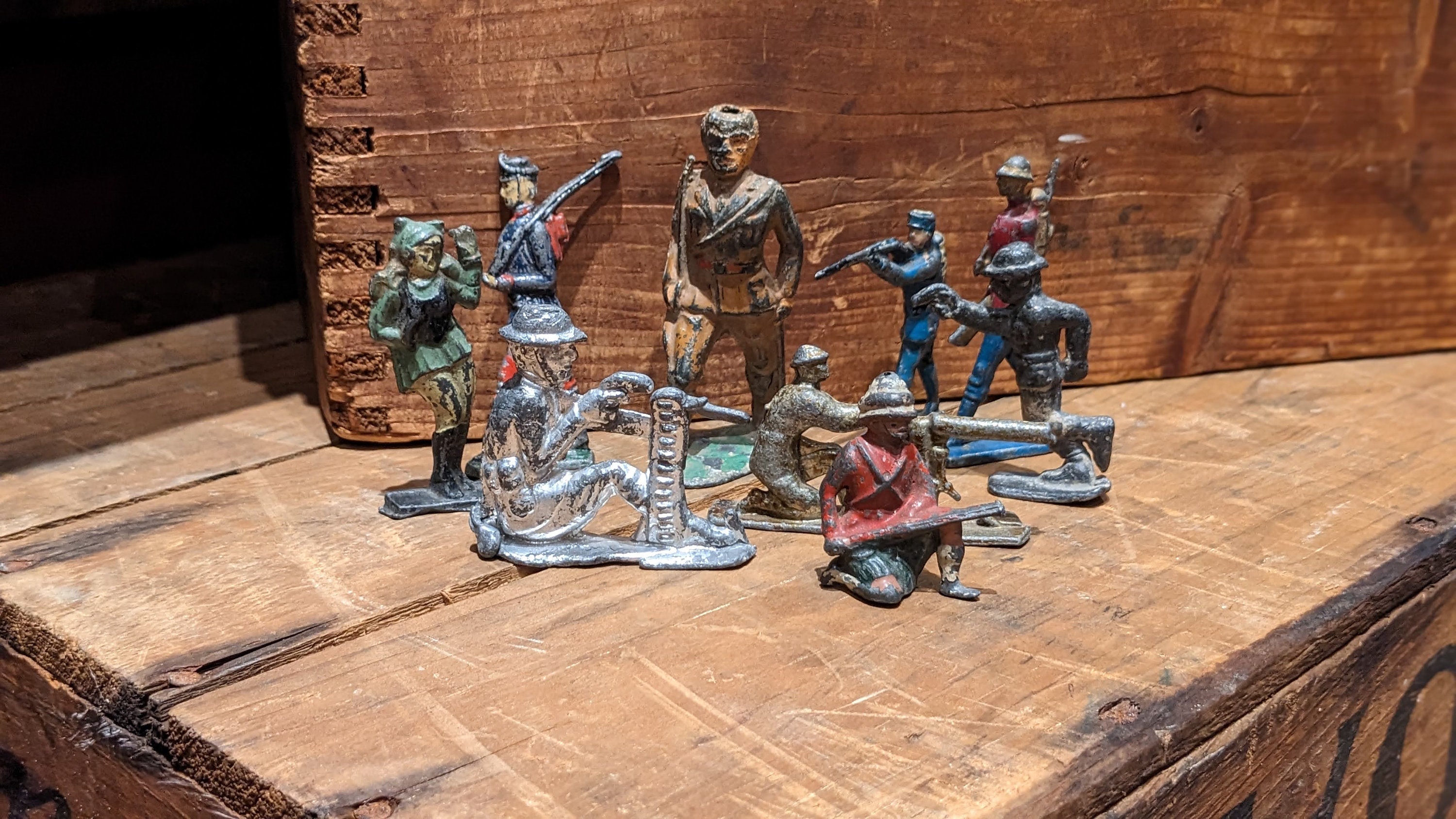 20 soldats en plomb - toute taille - bel état d'ensemble , Vente aux