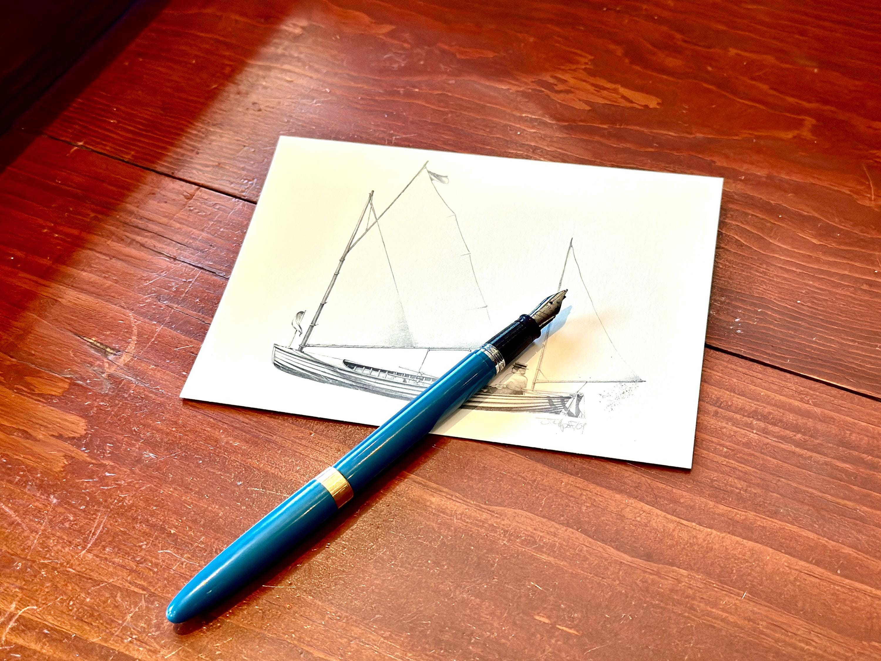 Stylo Plume Sheaffer PFM Snorkel (Tuba) - Plume Palladium Argent, Occasion