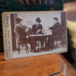 Prima fotografia di un gioco di carte, da collezione, fotografia, fotografia antica, decorazioni per la casa, immagine seppia, regalo, decorazione da parete, decorazione da tavola, regalo