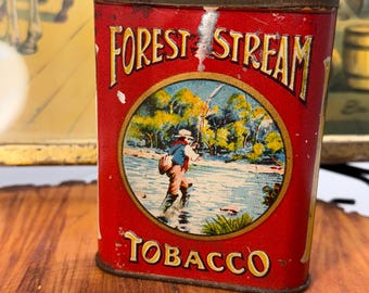 field and stream tobacco tin Forest and Stream Pocket Tobacco Tin – Fisherman Version with Creel Top