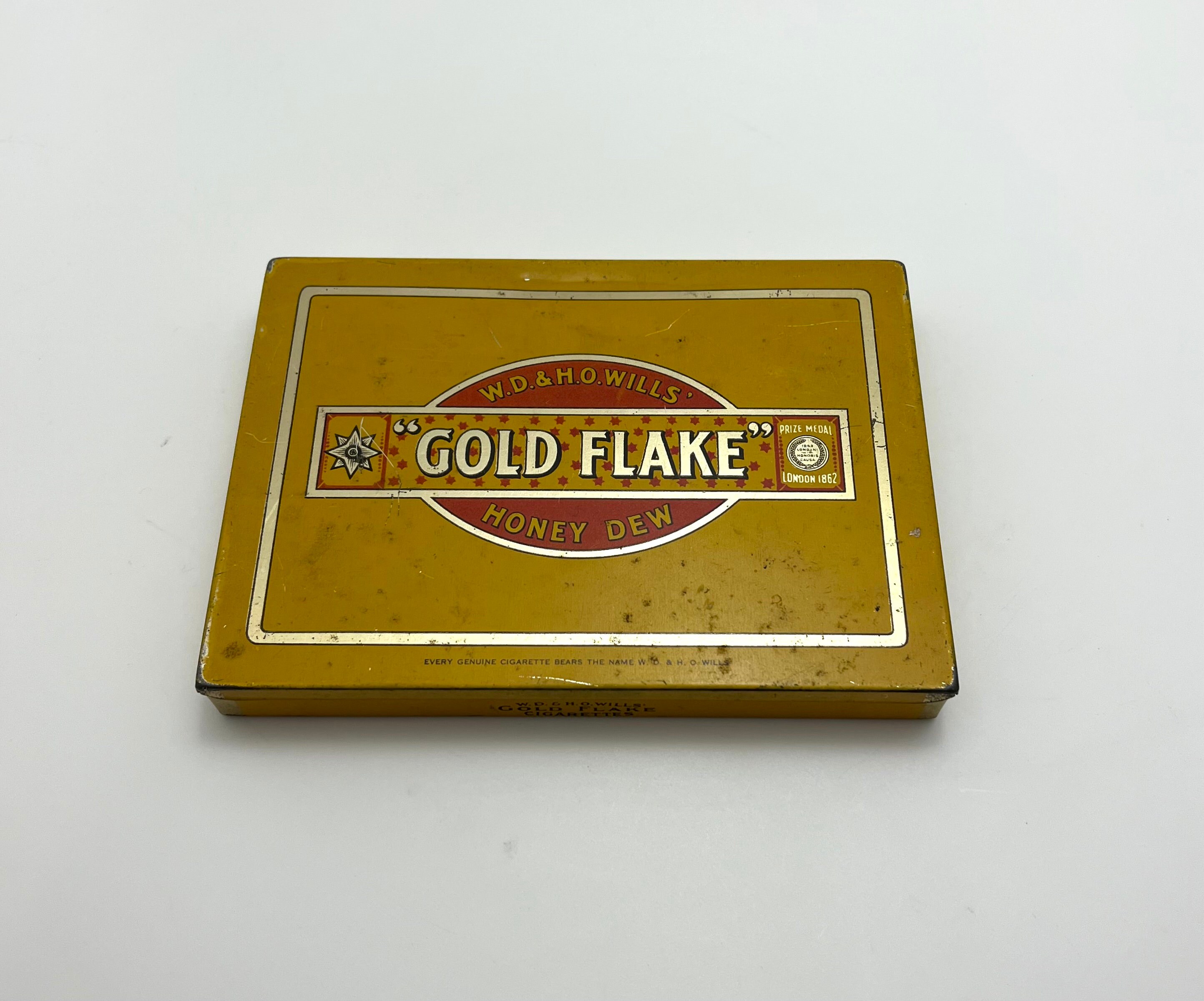 Vintage Gold Flake Flat 50 Tobacco Tin