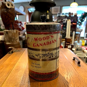 Vintage Woods kanadisches Souvenir 1 Pfund Kaffeedose