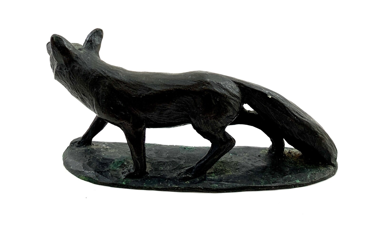 Bronze Fox Sculpture signed Etsy