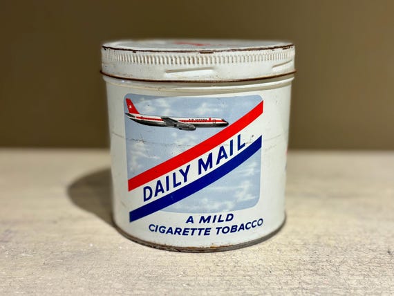 mail cigarettes Vintage Daily Mail Tobacco Tin Montreal