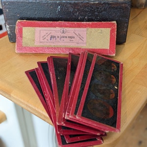 19th Century German Magic Lantern Glass Slides- Scenes Around the World (Set of 21)