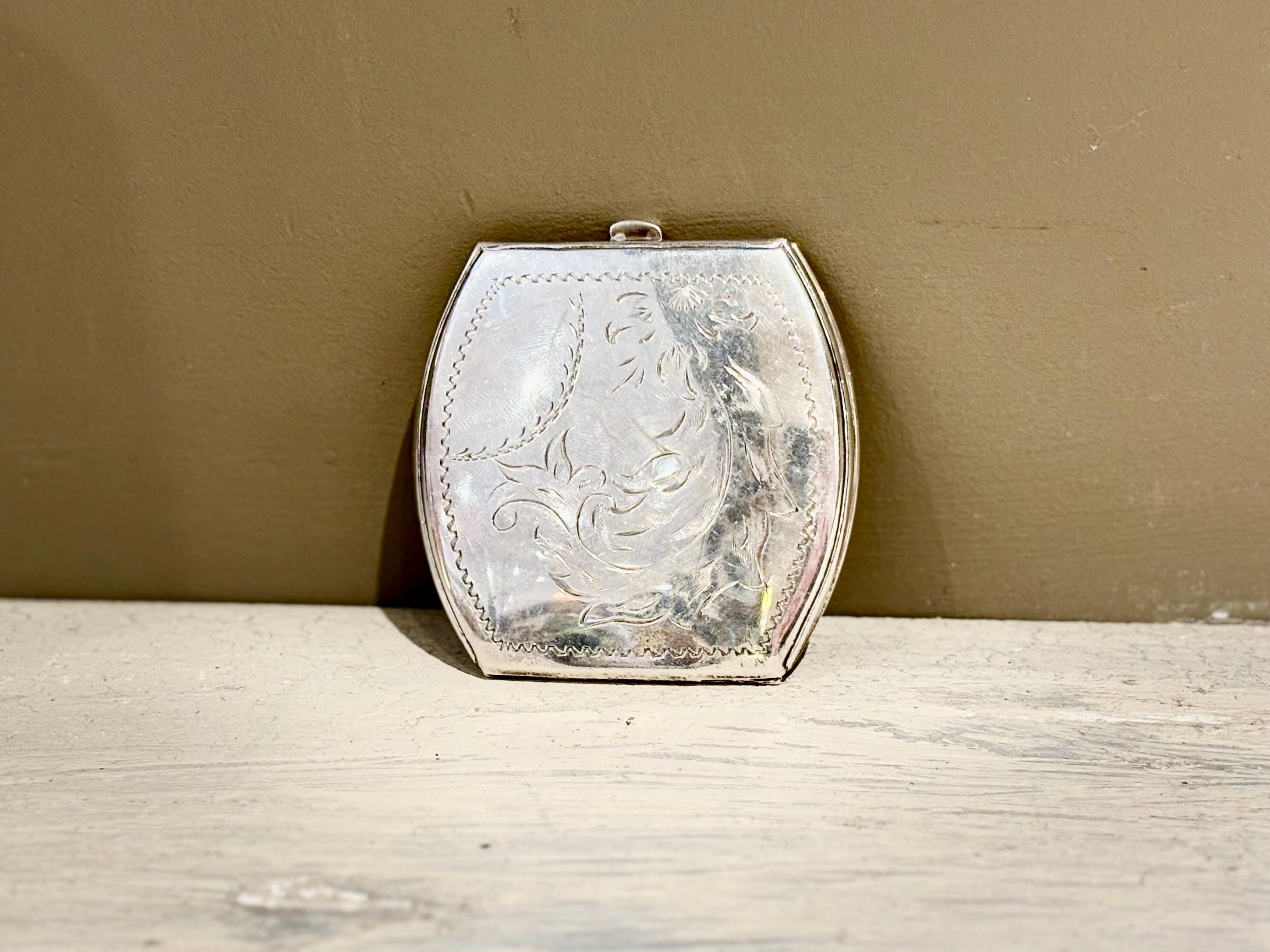 Antique Sterling Silver Compact - Etsy