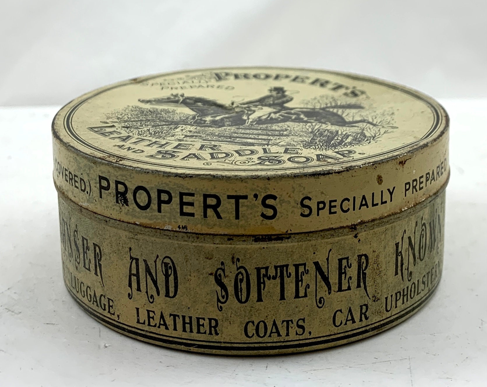 Propert's Leather and Saddle Soap Tin Etsy