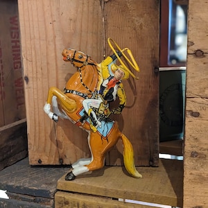Marx Tin Litho Windup Cowboy Rider Toy