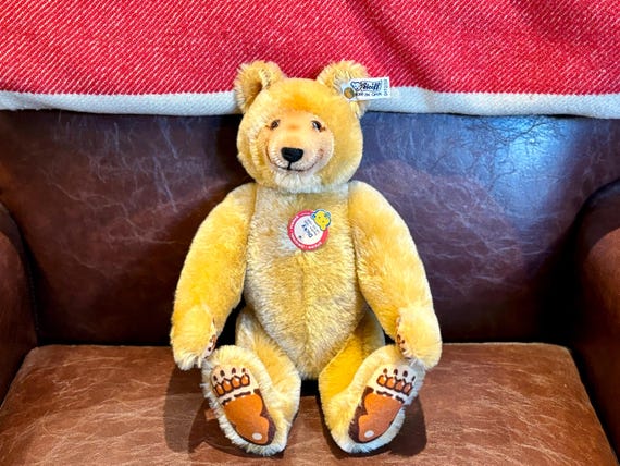 Large Steiff Dicky 1930 Replica Mohair Teddy Bear, Limited Edition
