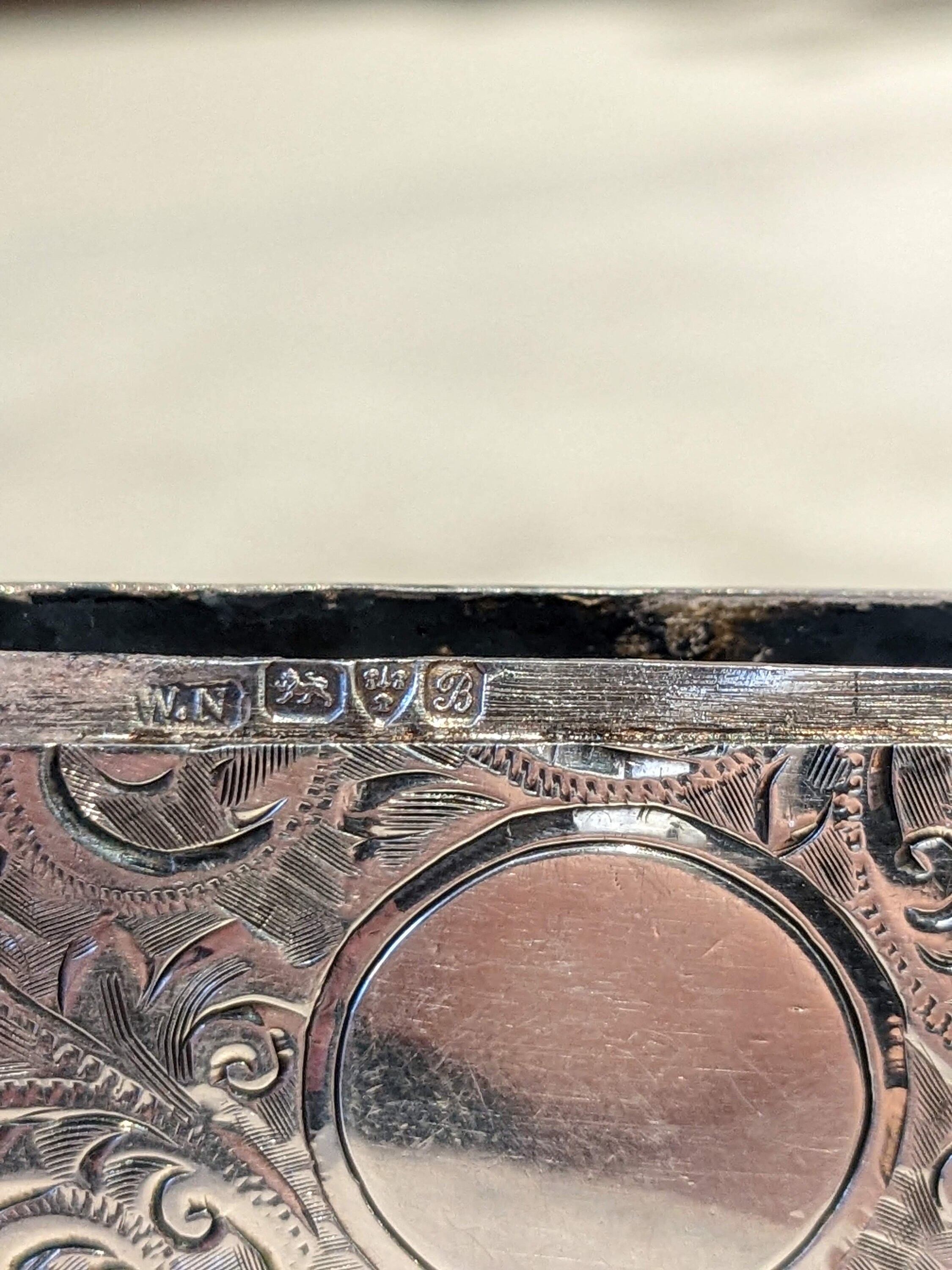 アンティークシルバー　マッチケース 1902 シルバースクエアマッチケース - 金庫 - Etsy 日本