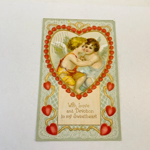 carte postale vintage de jour de Valentine