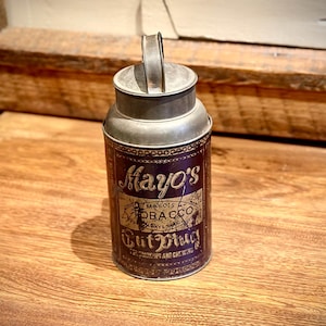 Vintage Mayo Tobacco Cut Plug Milk Canister Tin