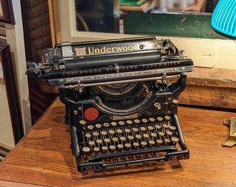 1920's Underwood Typewriter No.3 12 Inch- Working, Collectable, Office, Writing, Gift