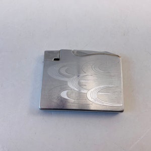 Vintage Amerikanische Feuerzeug - Silber Metall mit Mid Century Design - Graviert &quot;Marie&quot;