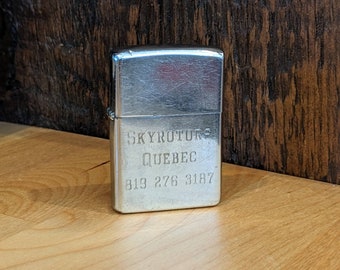 Accendino Zippo vintage - Skyrotors Quebec, Tobacciana, Pubblicità, Antivento, Hollywood, Regalo