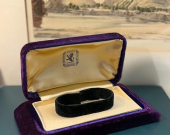 Early Birks Purple Velvet Watch Gift Display Box