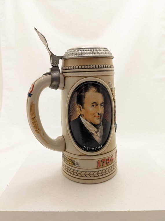 Vintage John Molson Beer Stein With Lid 1786-1886 - Etsy Canada