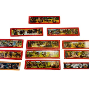12 Antique Magic Lantern Slides