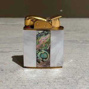 Evan&#39;s Mid Century Mother of Pearl and Abalone Lighter