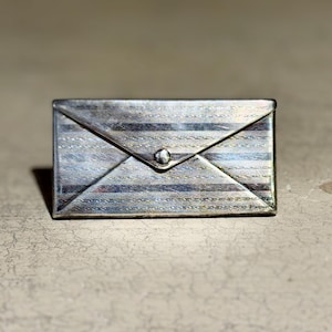 Porte-cartes Adie and Lovekin LTD Antique en argent sterling de forme enveloppe, anglais