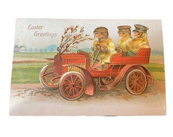 Vintage Easter Greetings, Chicks Postcard