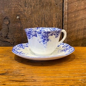 Vintage Shelley Dainty Blue Tea Cup and Saucer