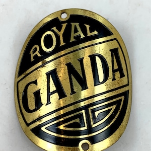 Vintage Royal Ganda Bicycle Head Badge