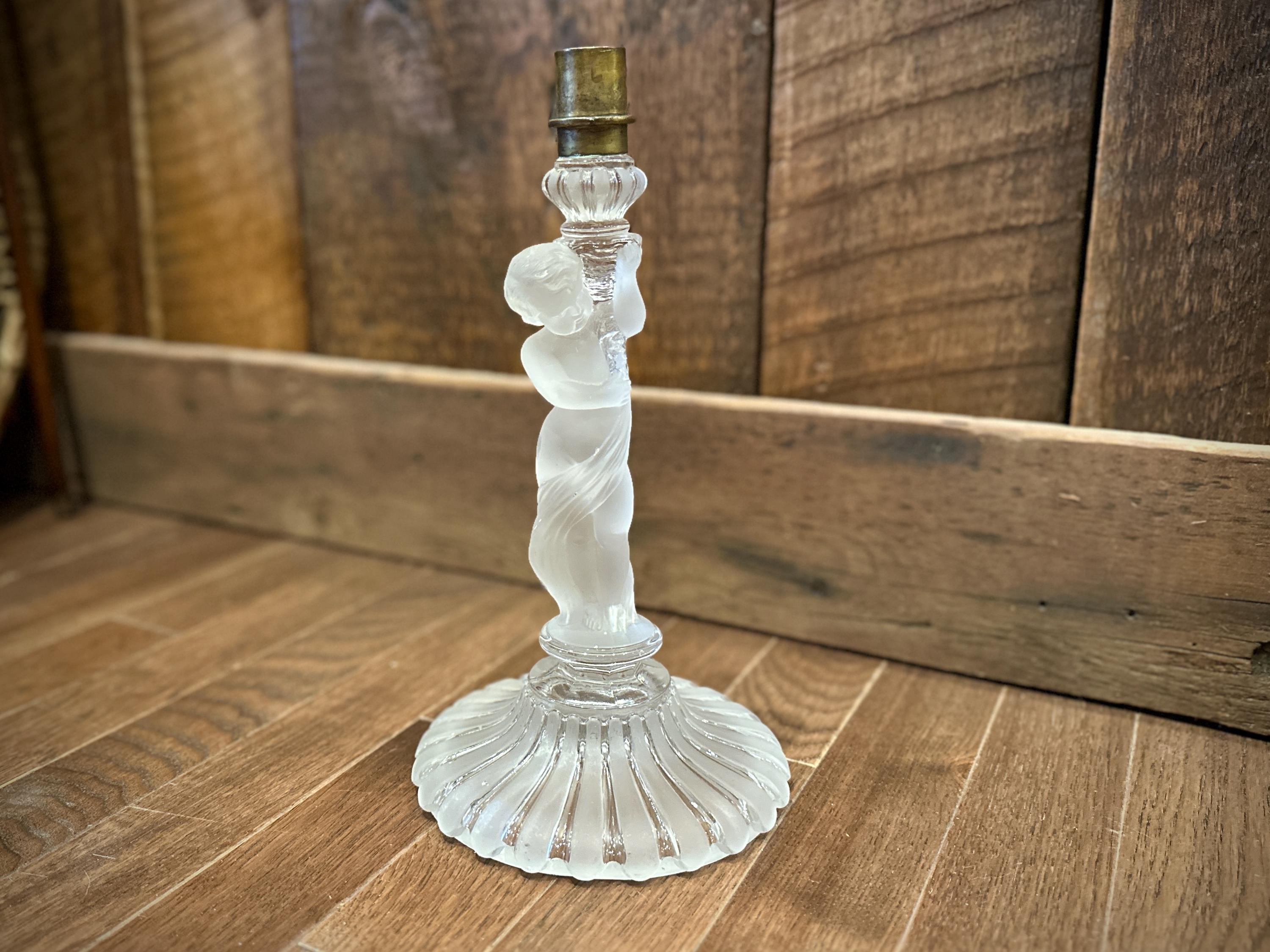 Vintage Baccarat Crystal Figural Candlestick Holder - Etsy