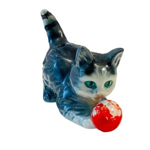 Vintage Goebel Cat Figurine with Ball West Germany c.1950s