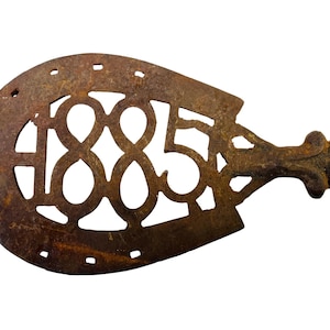Cast Iron Trivet Marked "1885"